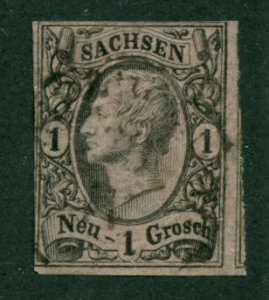 Saxony 1855 #10 U SCV (2024) = $8.00