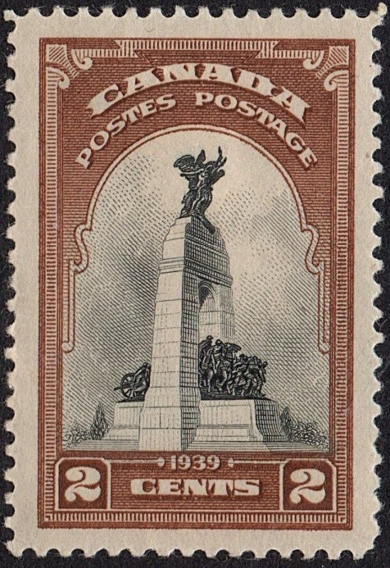 CANADA 1939 KGVI 2 Cents Black & Brown SG373 MH
