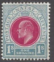 Natal #90 Mint single, King Edward VII, issued 1902/03