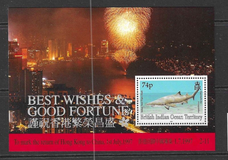 BRITISH INDIAN OCEAN TERR SGMS194 1997 RETURN TO HONG KONG   MNH