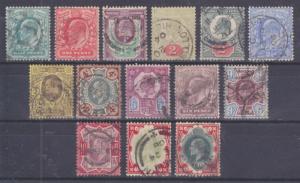 Great Britain Sc 127-138a used 1902-1911 KEVII to 1sh Value, F-VF