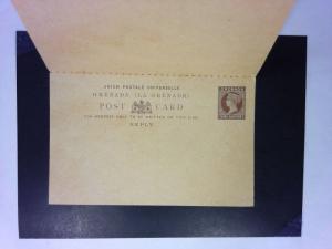 Grenada 1p Reply Card Entire / Minor Toning 1 Damaged Corner - Z1453 