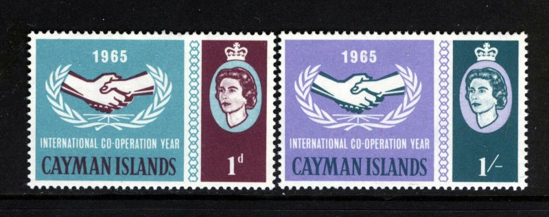 CAYMAN ISLANDS 1965 International Co-operation Year Set SG 186 & SG 187 MINT