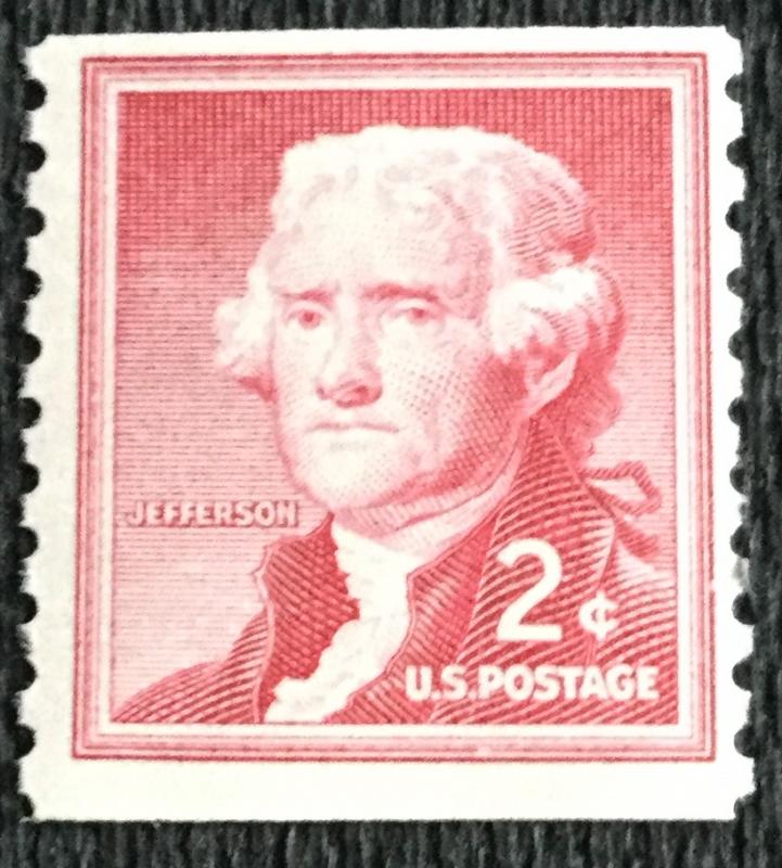 US #1055a MNH Coil Single SG Thomas Jefferson SCV $.35 L3