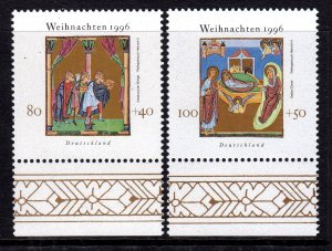 Germany 1996 Christmas Complete Mint MNH Set SC B807-B808