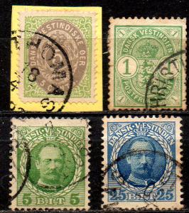 DANISH WEST INDIES. 1873-1907. Various stamps.