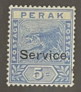 Malaya-Perak 1894, SC O10,  MLH, Very Fine