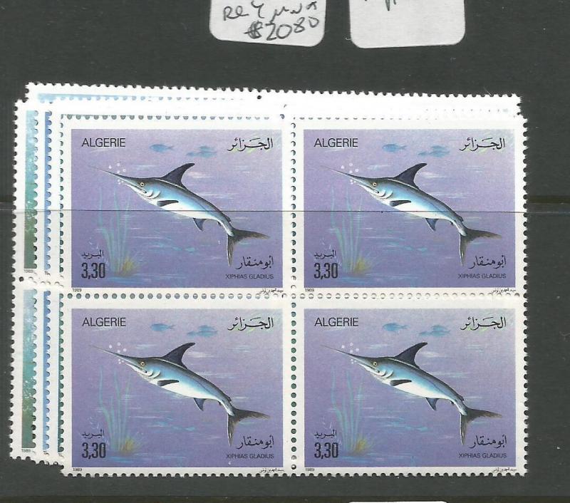 Algeria 1982 Fish SC 902-5 Blocks of 4 MNH (1cyl)