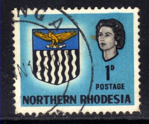 Northern Rhodesia 1963 QE2 1d Arms used SG 76 ( D416 )