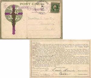 United States Iowa Burdette 1916 4b-bar  1890-1938  PPC  Reverse Printed Adve...