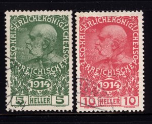 Austria 1914  Scott #B1-2 used