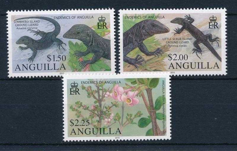 [32365] Anguilla 2010 Reptiles Endemics Lizards MNH