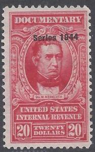 Scott R404 $20.00 U.S. Internal Revenue Documentary 1944 Used