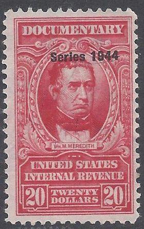 Scott R404 $20.00 U.S. Internal Revenue Documentary 1944 Used