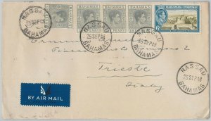 56278  - BAHAMAS -  POSTAL HISTORY: 10 p rate on COVER to Trieste ITALY 1948