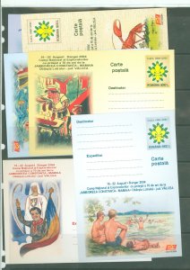 Romania  6 postal cards with cachets; Scouts