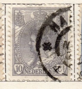 Holland 1893 Early Issue Fine Used 10c. NW-97934