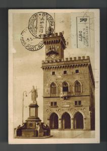 1946 San Marino Real Picture Postcard Cover to Triest Italy
