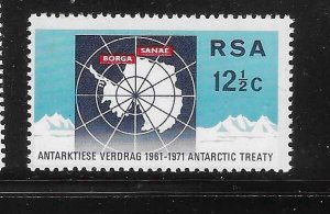 South Africa 1971 Map of Antarctica peaceful use Sc 364 MNH A271