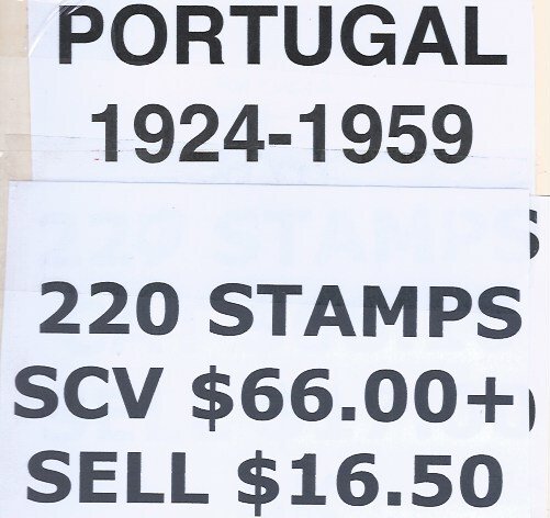 PORTUGAL 1924-1959 220 STAMPS SCV $66.00++