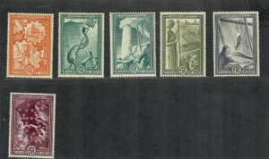 Greece Sc#539-544 M/LH+NH/VF, Cv. $227.25