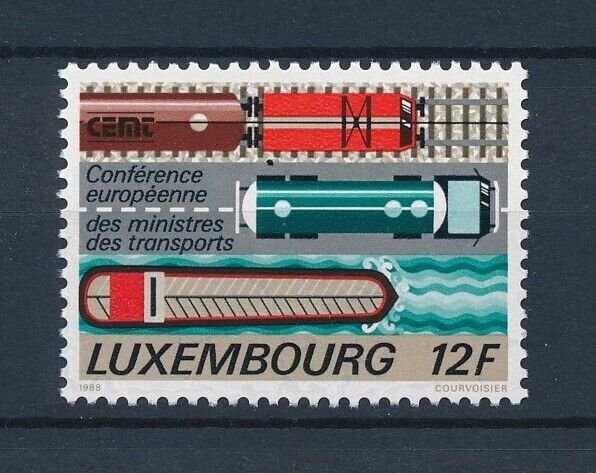 [114001] Luxembourg 1988 Transport Railway train ship truck From set MNH