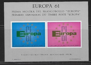 Italy 1961 Europa Show s.s. MNH