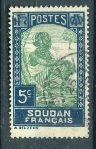 FRENCH COLONIES; SOUDAN 1931 early Pictorial issue fine used 5c. value