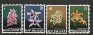 Papua New Guinea - Scott 402-05 - Flowers -1974 - MNH - Set of 4 Stamp