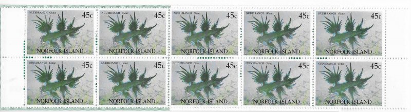 Norfolk Islands #539 45c  Glauc Book  of 10  (MNH)  CV$12.50