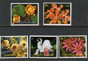 Fujeira MNH 1332-6a Orchids Flowers 1972