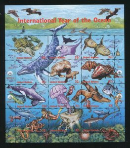 United Nations Commemorative Stamps From 1998 Rain Forest Marine Life MNH