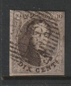 1858 Belgium - Sc 10 - used VF - 1 single - King Leopold I