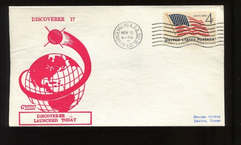 NOV 12 1960 DISCOVERER 17 GOLDCRAFT  COVER (LV 1011)