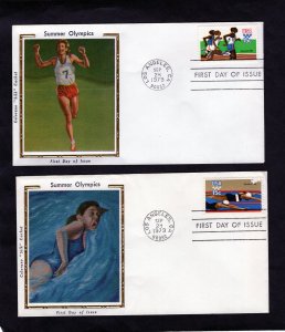 1791-1794 Summer Olympics, FDC set/4 Colorano Silk