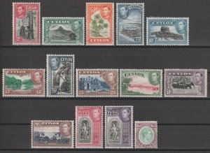 CEYLON 1938/49 SG 386/97 MINT Cat £100