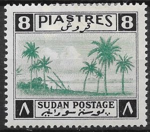 SUDAN SG93 1941 8p EMERALD & BLACK MTD MINT*