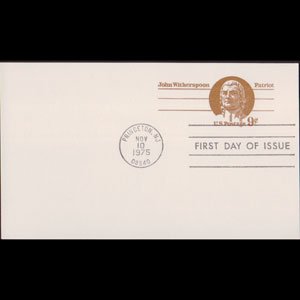 U.S.A. 1975 - Stamped Card - Patriot John Witherspoon