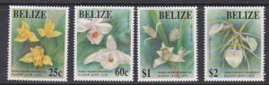 Belize # 1009-1012, Orchids, NH, 1/2 Cat