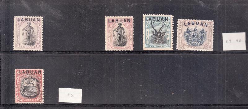 LABUAN 1897 VALUES  MINT TO 24C