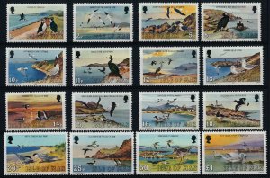 Isle of Man 224-39 MNH Birds, Puffin, Swan, Duck, Lighthouse