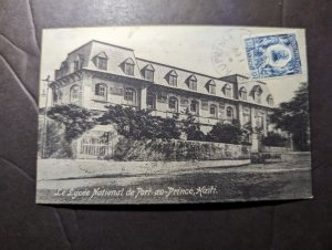 1914 Haiti Souvenir RPPC Postcard Cover Port Au Prince National High School