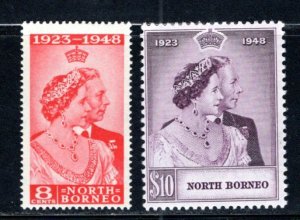 North Borneo  #238-239 Silver Wedding VF Unused,  CV $35.30  ....   4450103