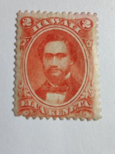 HAWAII #31 TWO CENT ELUA KENETA MINT NEVER HINGED BEAUTY 1864