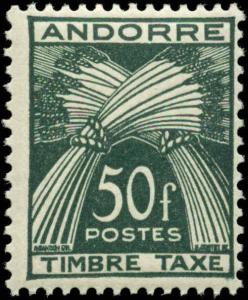 Andorra, French Administration Scott #J40  Mint Postage Due