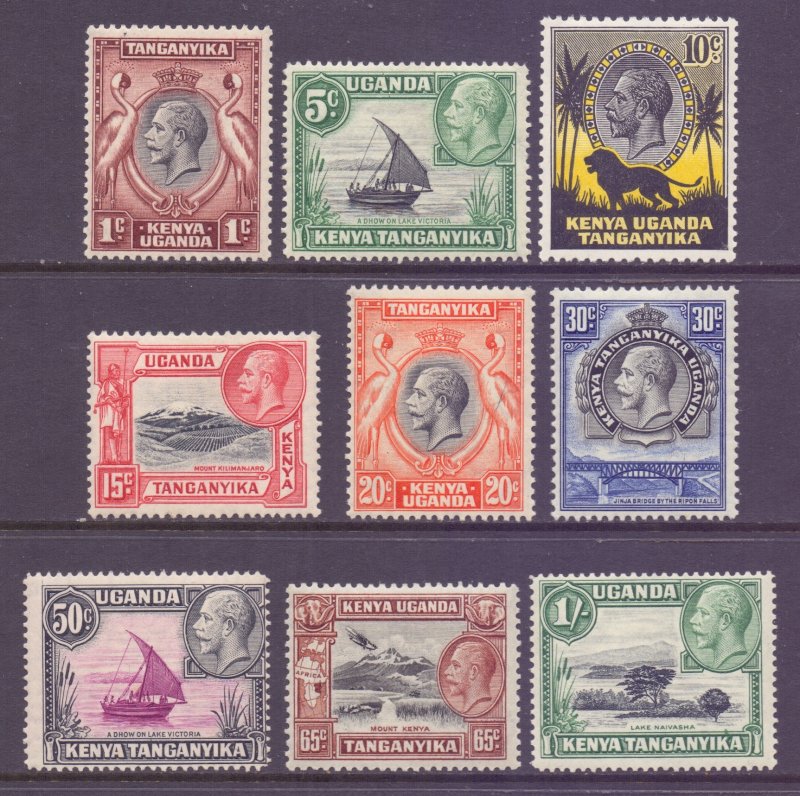 KUT Scott 46/54 - SG110/118, 1935 George V 1c - 1/- MH*