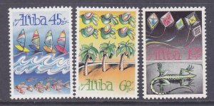 Aruba B21-23 MNH 1990 Surfboards & Kites