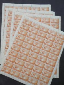 EDW1949SELL : INDONESIA 1958 Sc #457-59 Sports Badminton 200 Cplt sets Cat $160