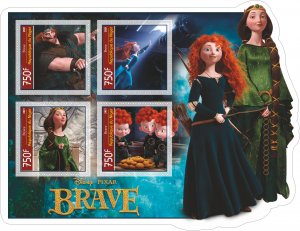 Stamps.Cartoons, Walt Disney. Brave 1+1 sheets perf  Niger