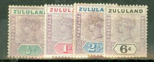 GT: Zululand 15-17, 19 mint CV $55